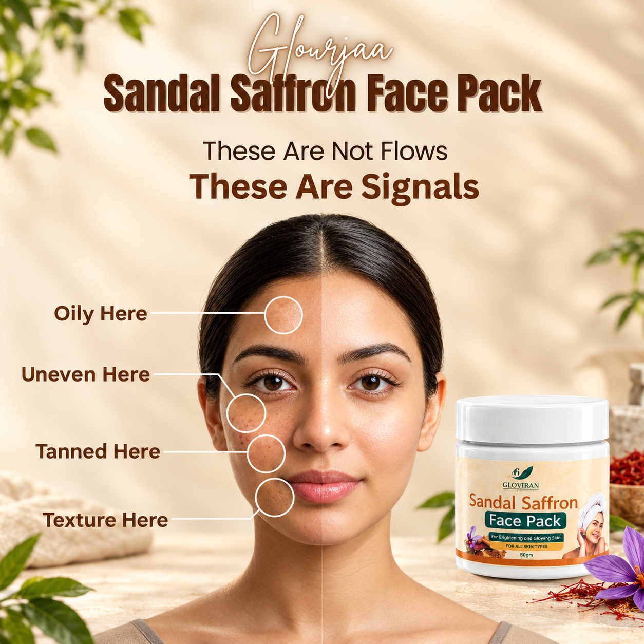 Sandal Saffron Face Pack
