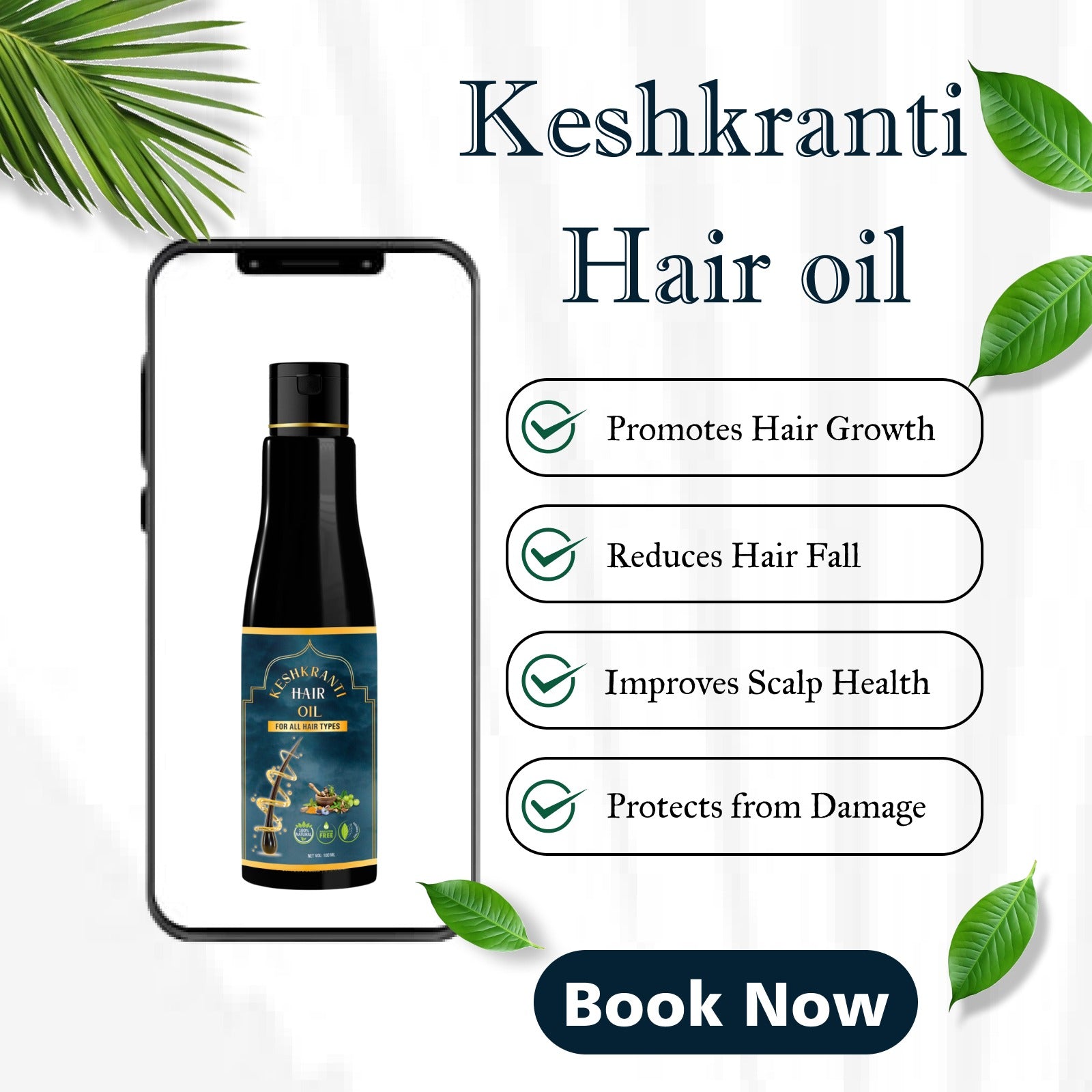 Glourjaa Shampoo & Keshkranti Hair Oil Combo | Complete Hair Care